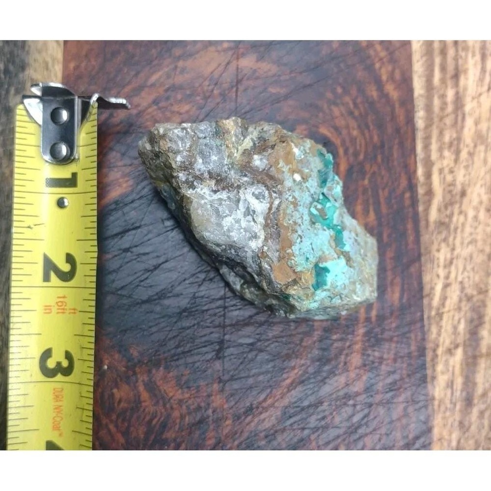 Rare Malachite And Calcite Crystal 3.5" X 2"